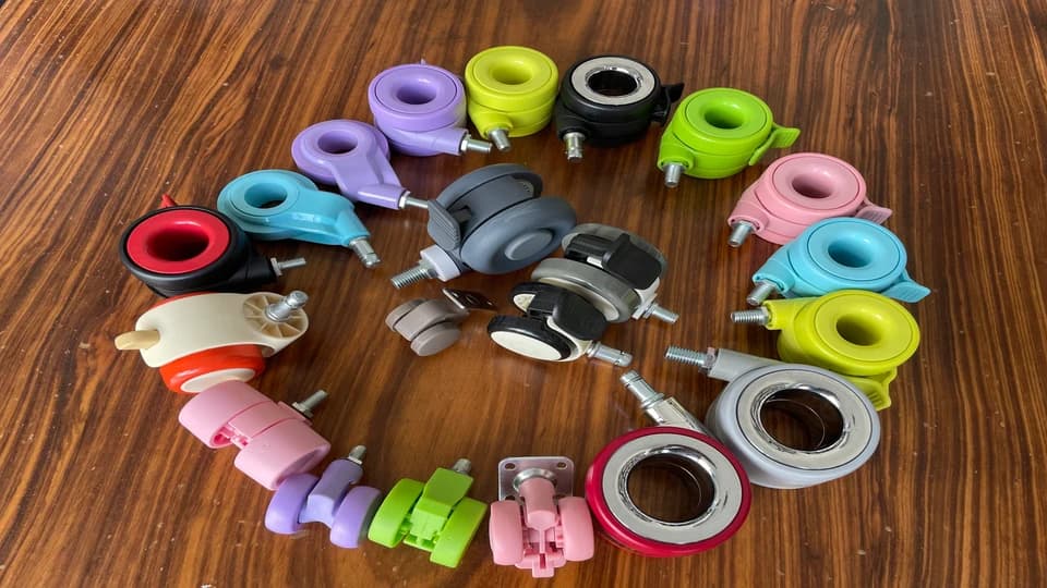 Color caster wheel samples for OEM and ODM customization from XIN JIE