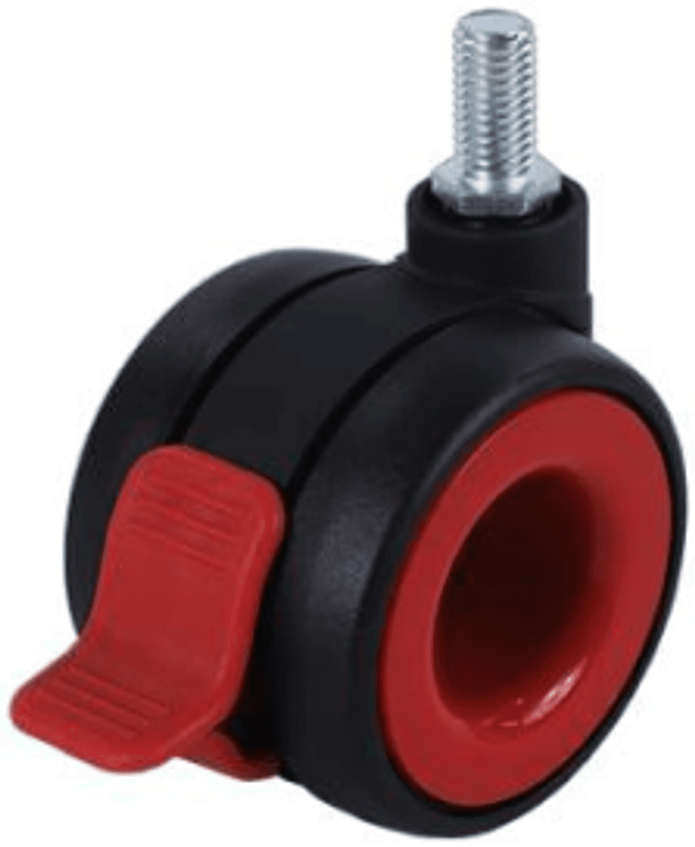 JQ-163-3 22/60mm Hollow Office Chair Caster Wheel with Brake