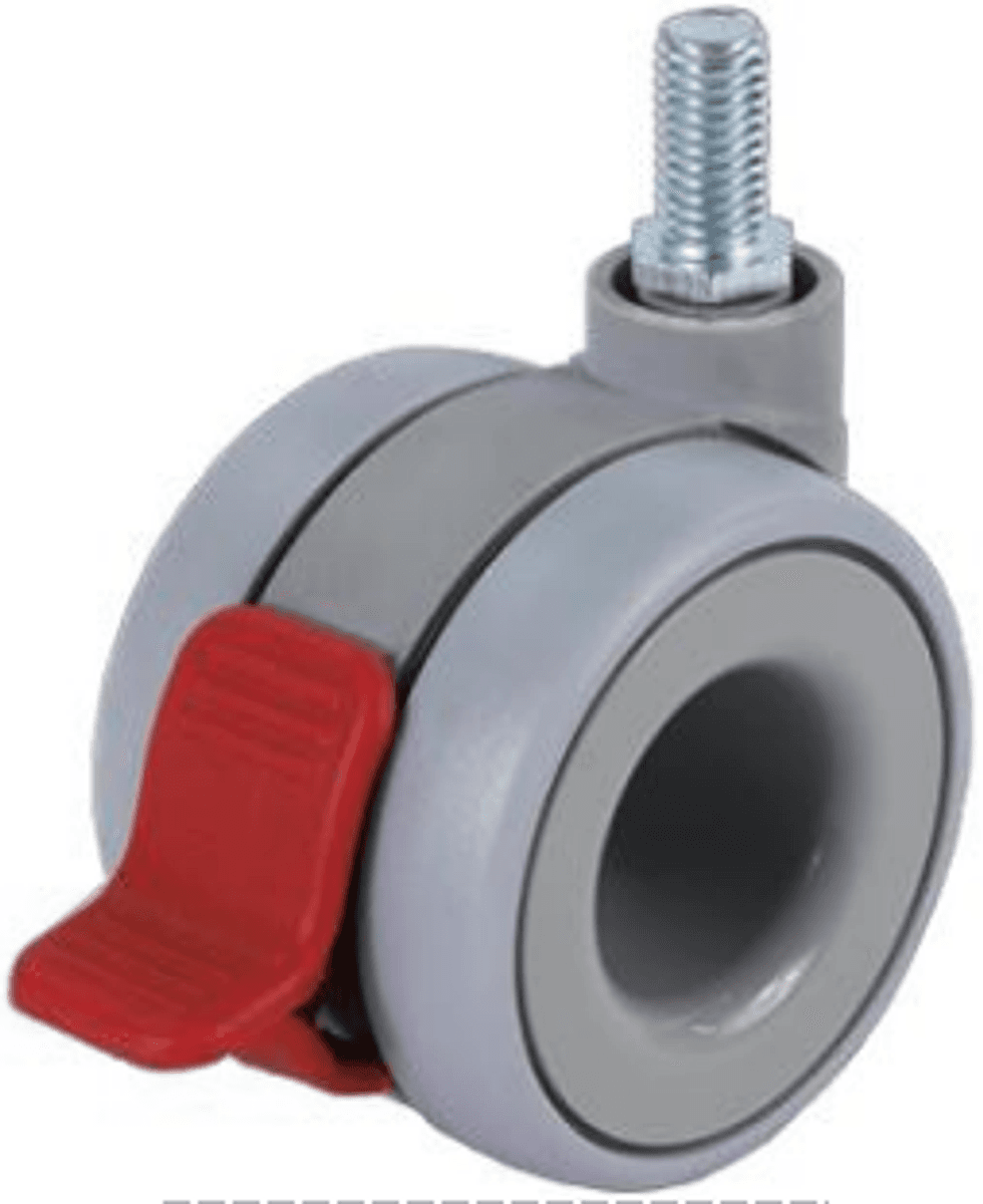 JQ-163-6 22/65mm Hollow Office Chair Caster Wheel with Brake