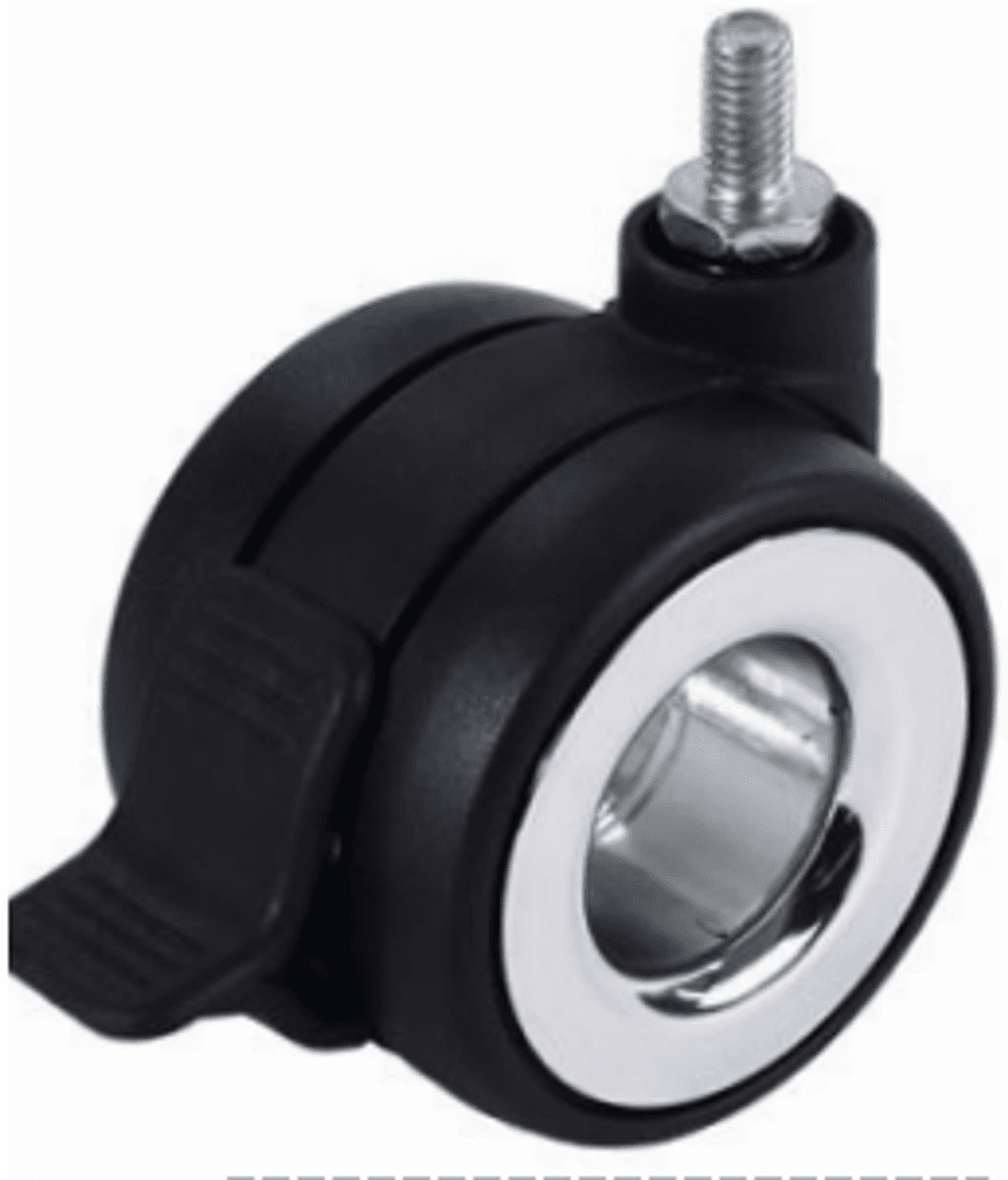 JQ-163-8 22/65mm Chrome Hollow Office Chair Caster Wheel with Brake