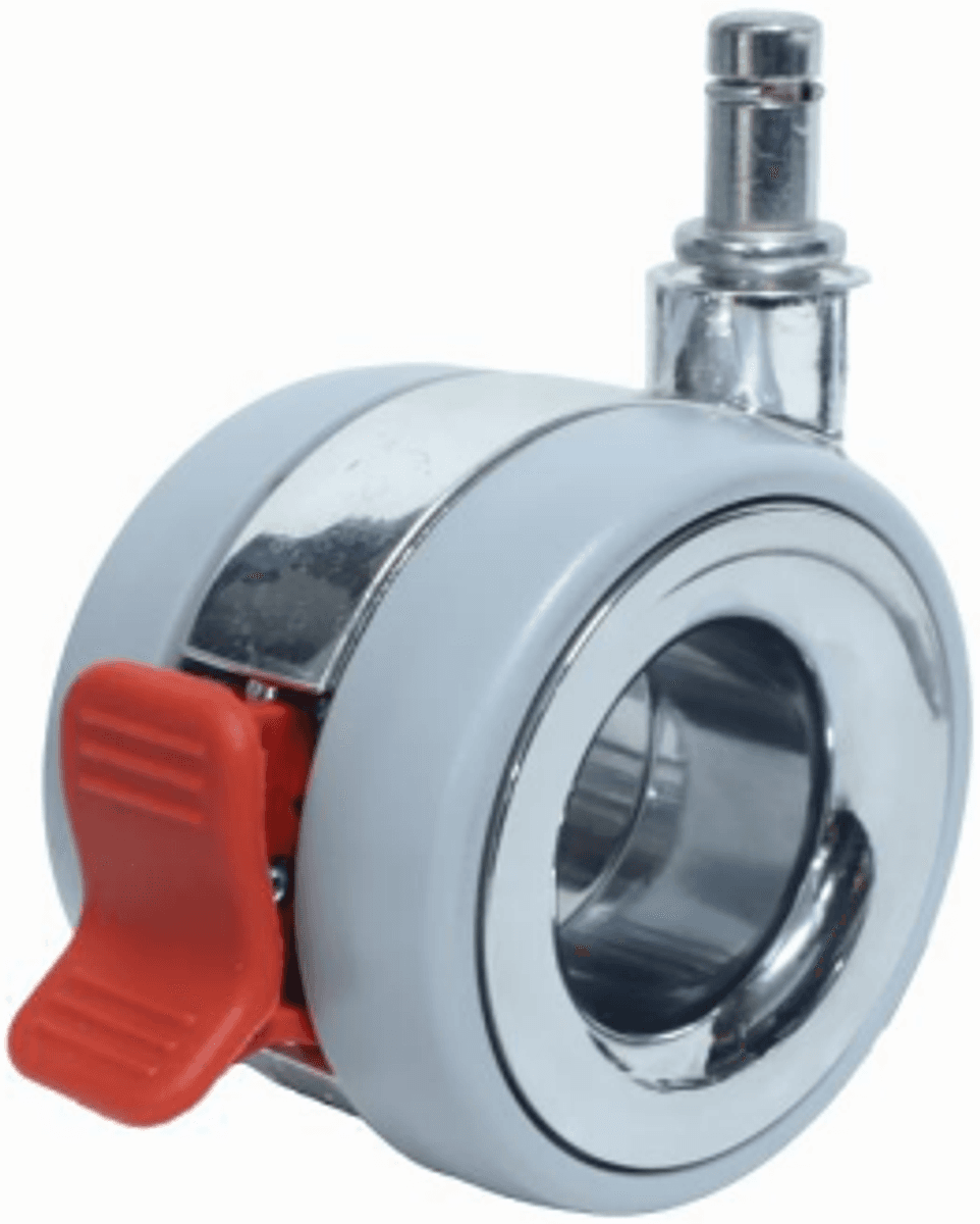 JQ-164-A 22/75mm Chrome Hollow Office Chair Caster Wheel with Brake