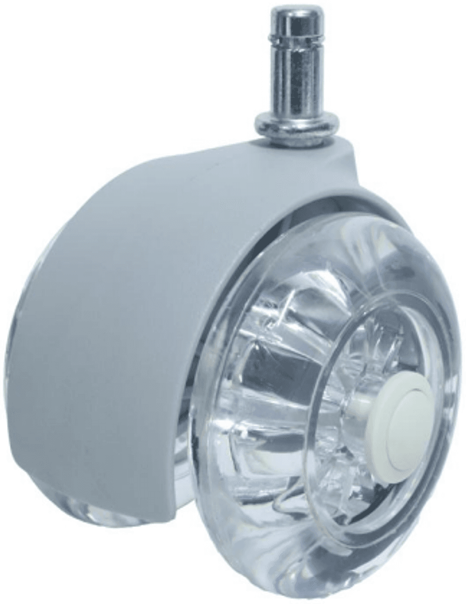 JQ-206-A 75mm Transparent PU Office Chair Caster Wheel