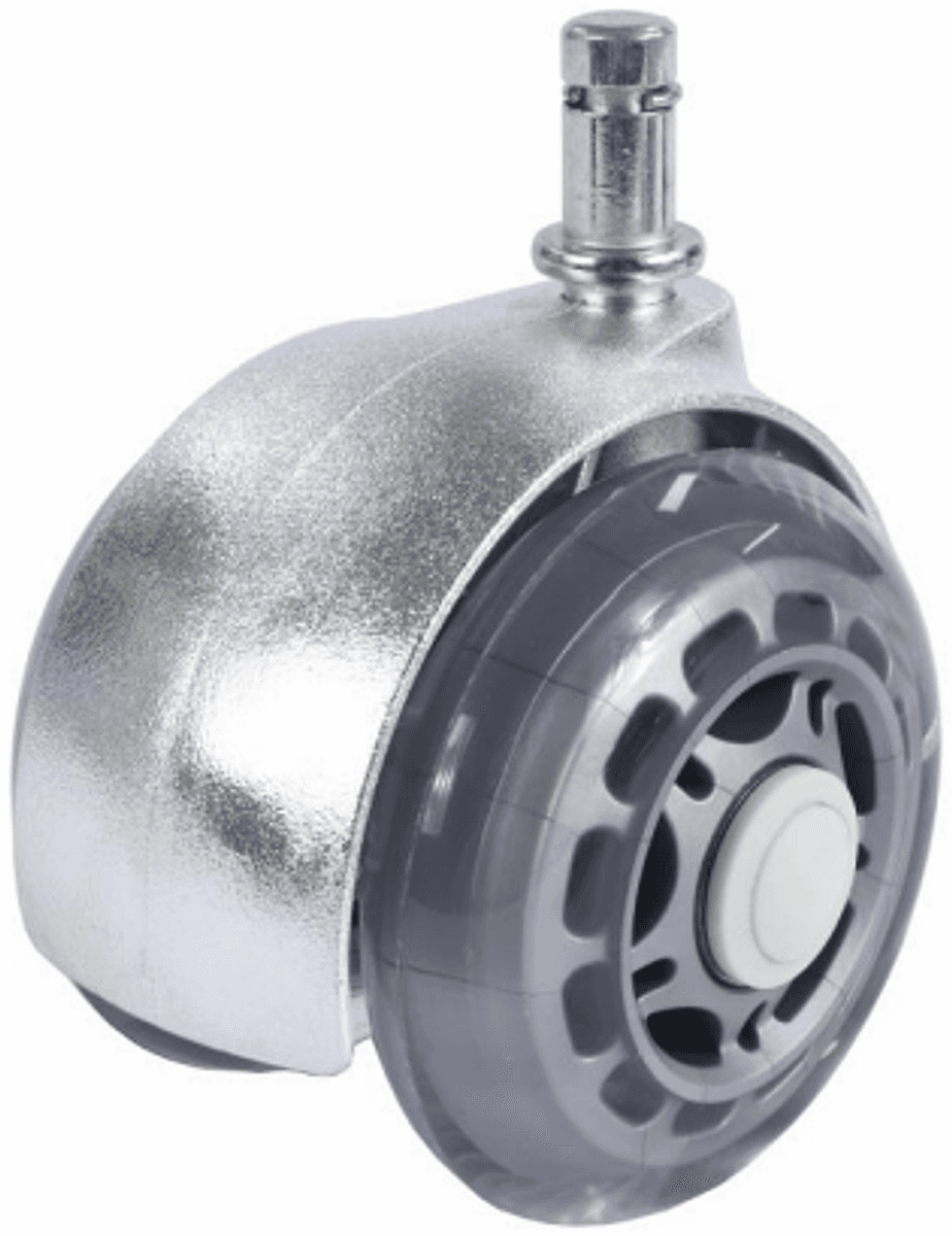 JQ-206-B 75mm Transparent PU Office Chair Caster Wheel