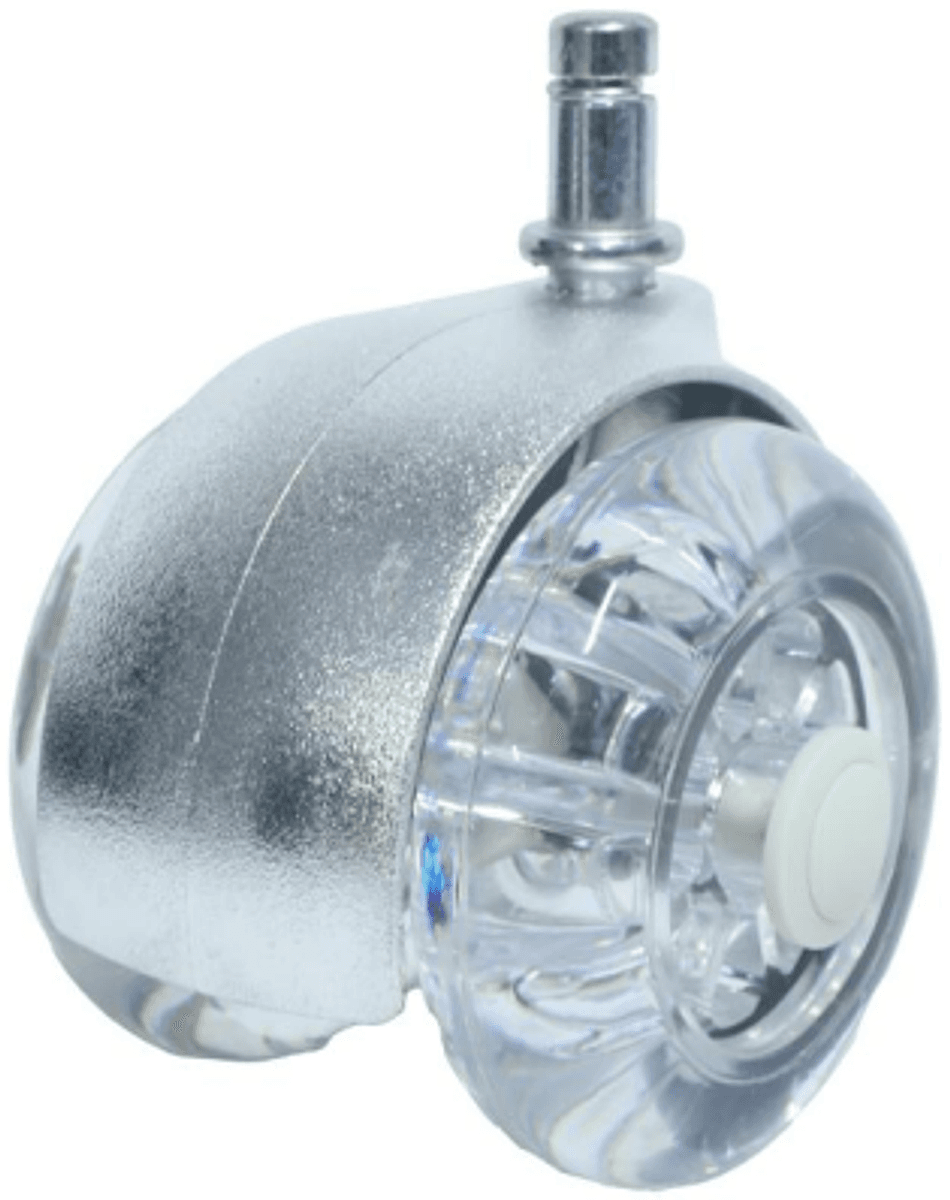 JQ-206-C 75mm Transparent PU Office Chair Caster Wheel