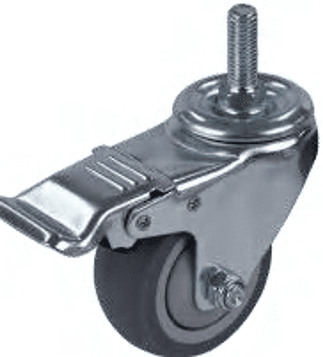 JQ-208-4 3 Inch TPE Silent Industrial Caster Wheel with Brake