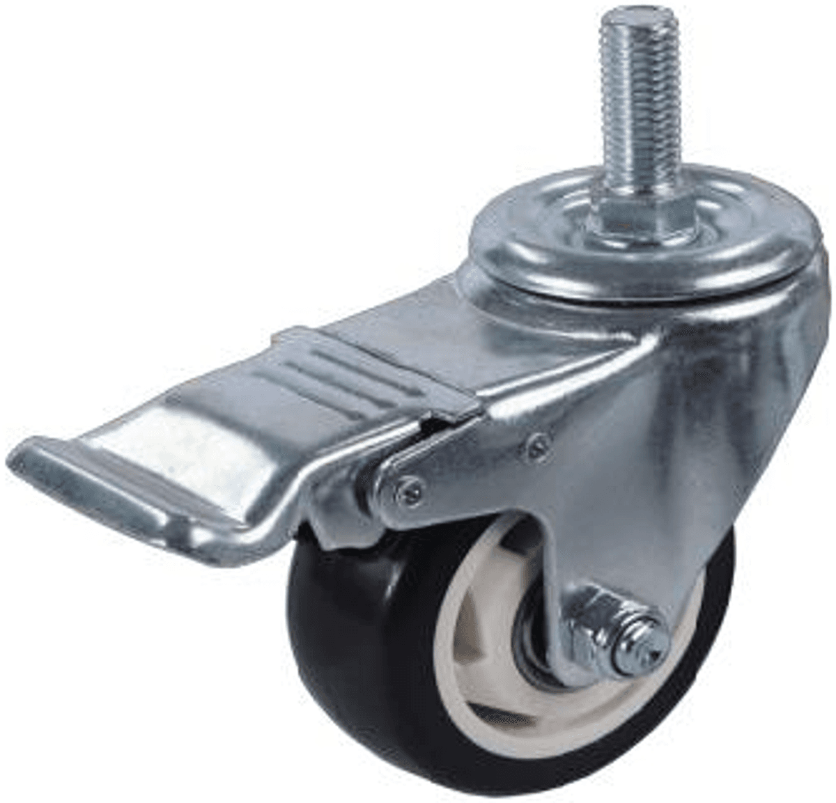 JQ-211-1 3 Inch PU Industrial Caster Wheel with Brake