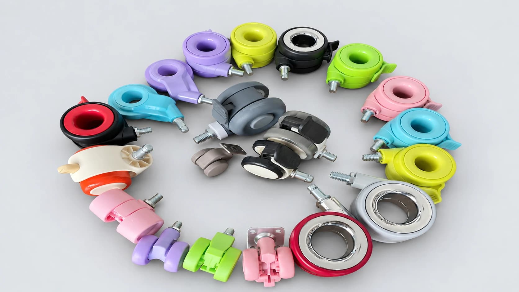 Color caster wheel samples for OEM and ODM customization from XIN JIE