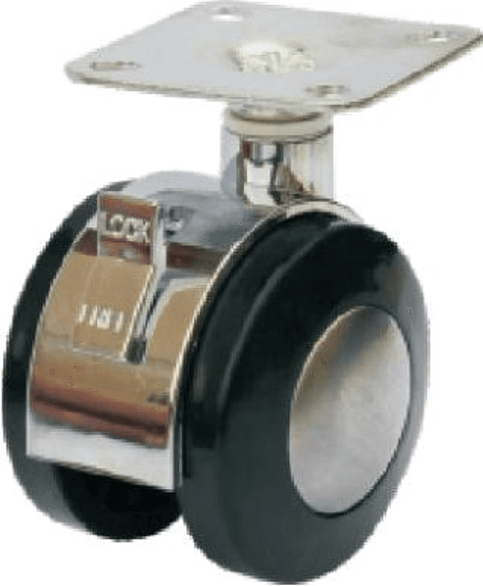 JQ-051 50mm Chrome Plate Hotel Furniture Caster Wheel with Brake