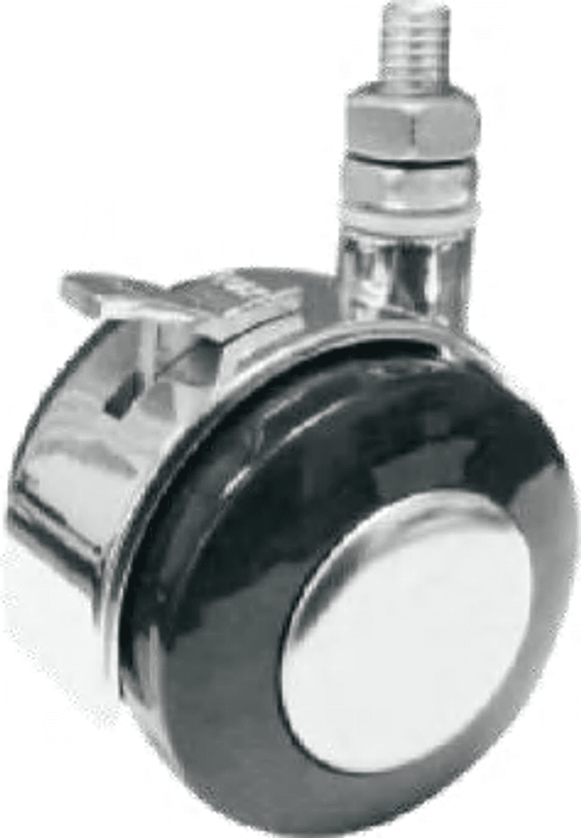 JQ-065-A 40mm Chrome Hotel Furniture Caster Wheel with Brake