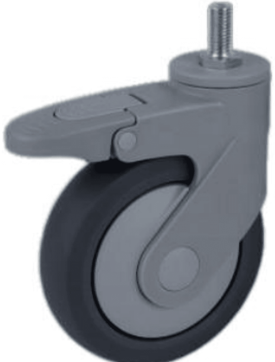 JQ-231-1 5 Inch No Brake Medical Single Caster Wheel