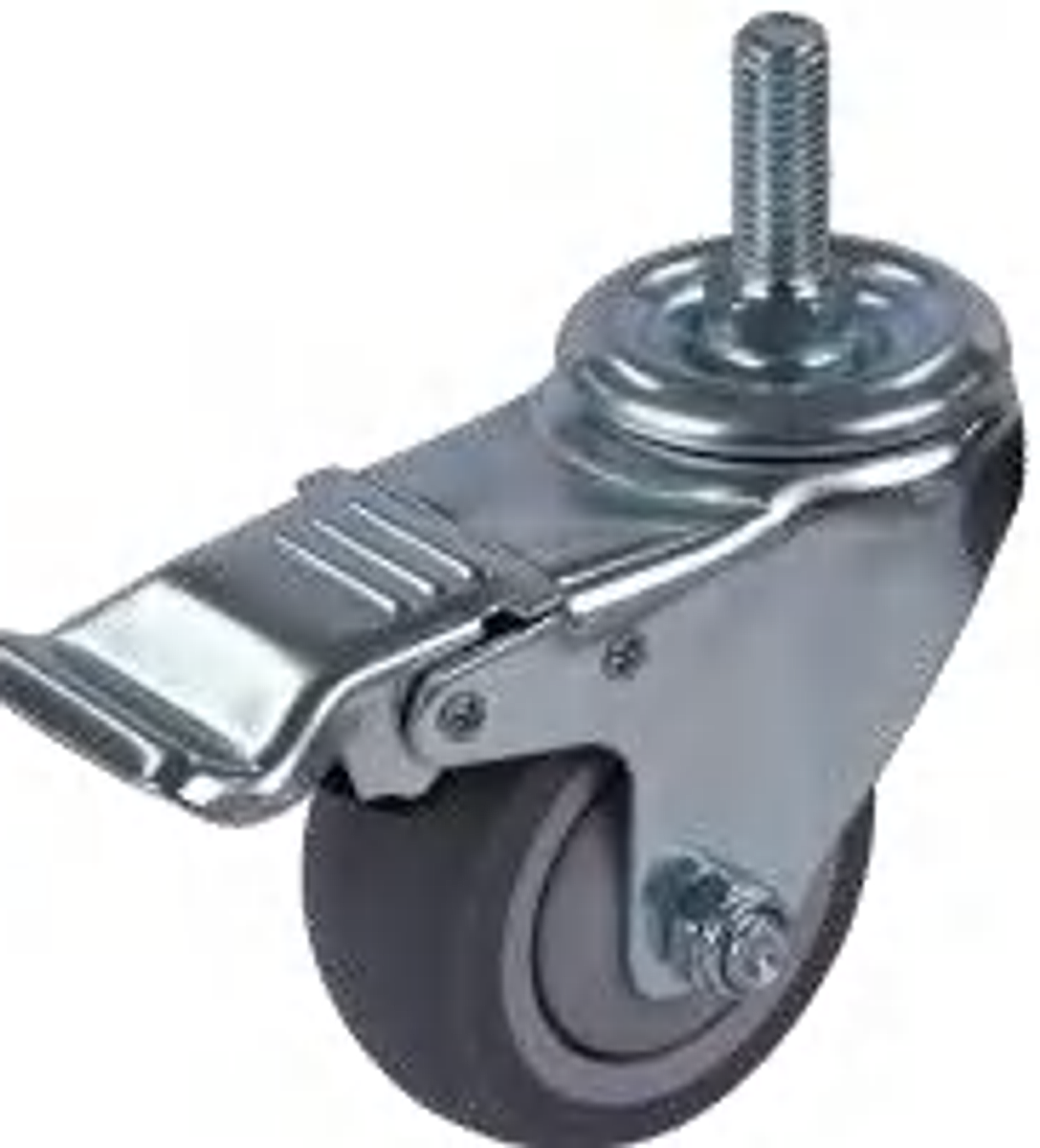 JQ-208-4 3 Inch TPE Silent Industrial Caster Wheel with Brake