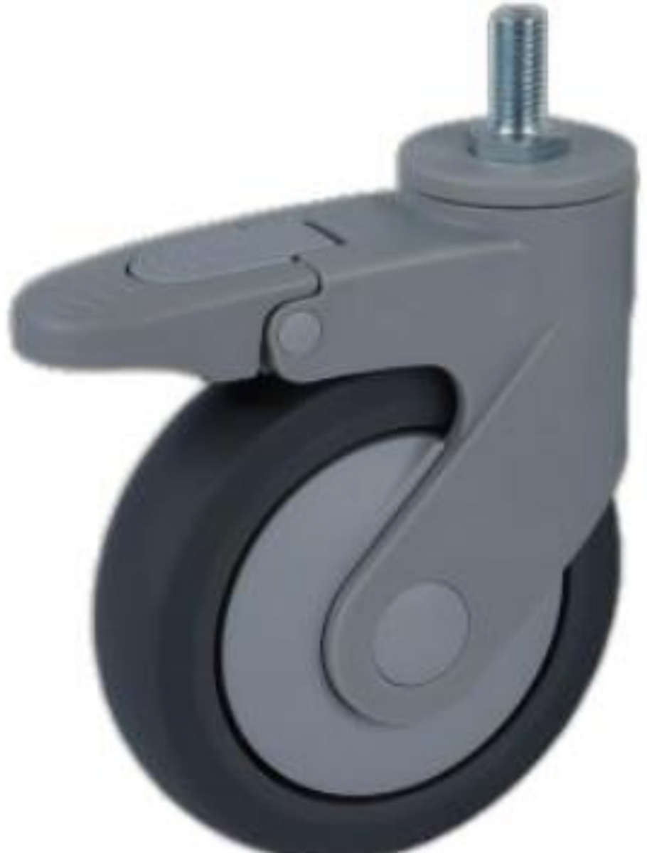 JQ-231-1 5 Inch No Brake Medical Single Caster Wheel